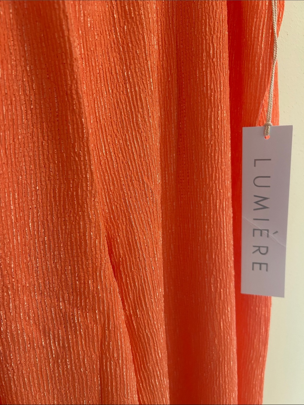 Lumière Bright Orange Wide-Leg Pants - Picture 8 of 10